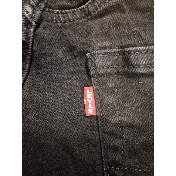 Levis Jeans Mens 34x32 Lot 514 Big E Leather Tab Premium Black Denim - Picture 8 of 11